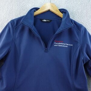 The North Face Women's M Fleece Pullover Jacket Blue Outdoor Hiking Camp Fishing